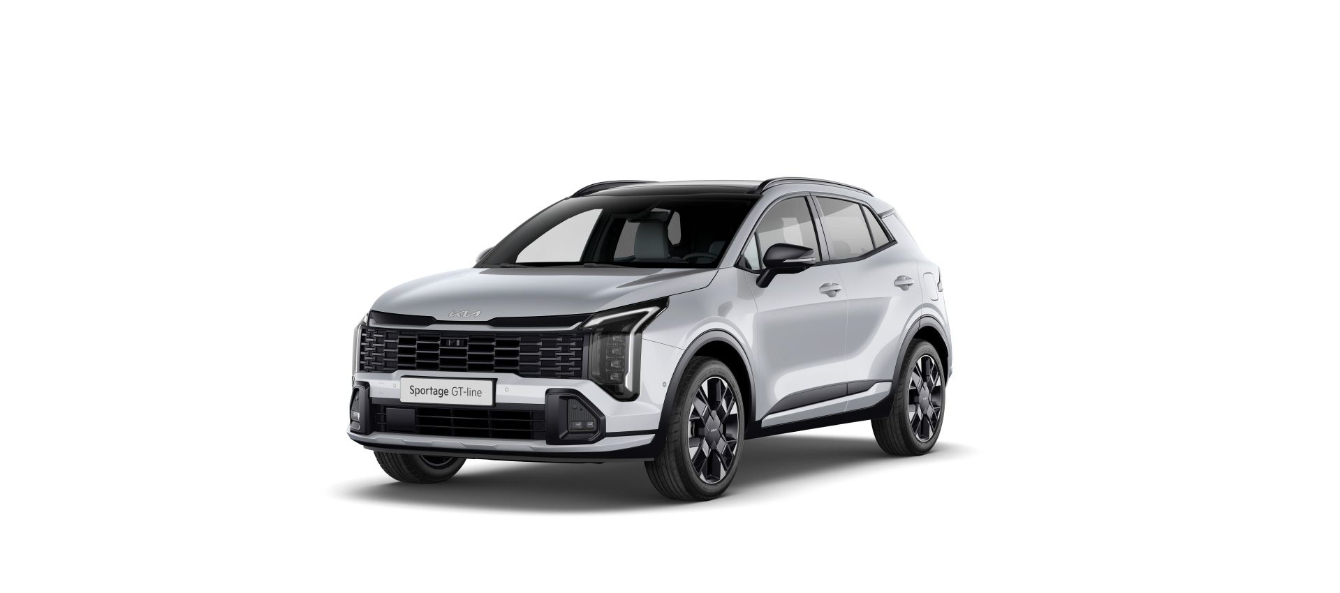 Kia Sportage blanco visto en tres cuartos frontal