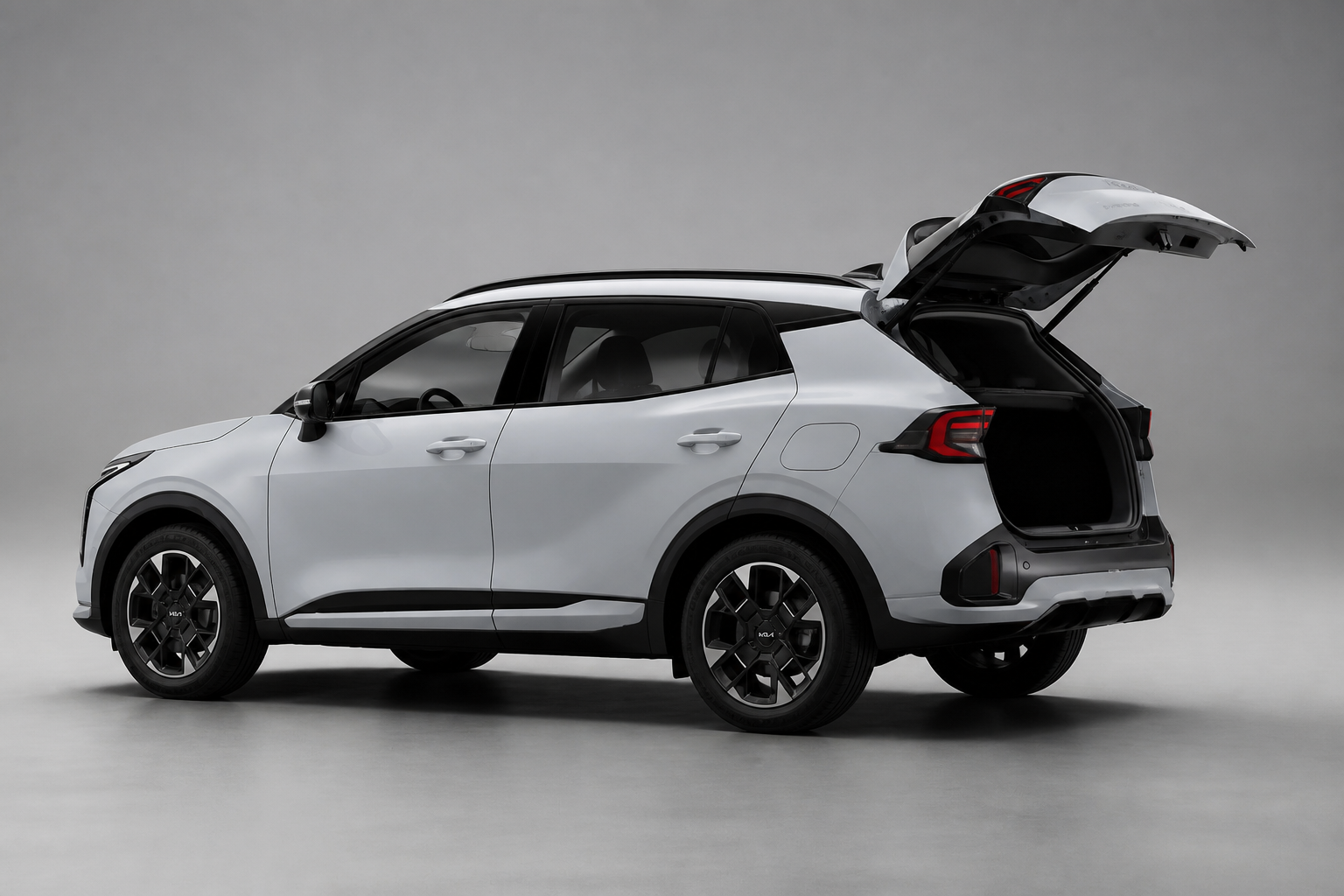 Portón trasero del Kia Sportage elevándose eléctricamente