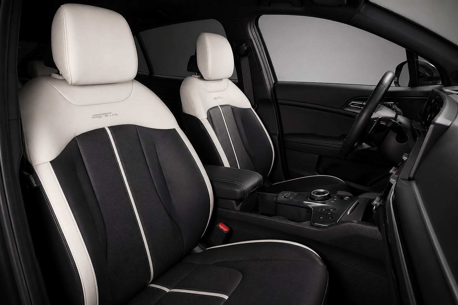 Asientos delanteros del Kia Sportage con tapicería bitono
