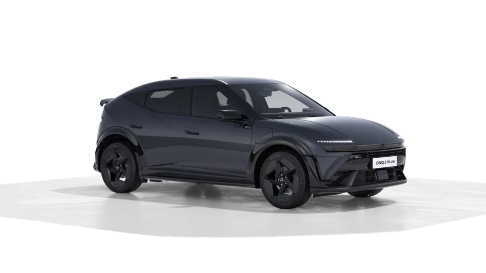 Fotograma del giro 360 del Hyundai IONIQ 3 N Line Evo en Aurora Grey