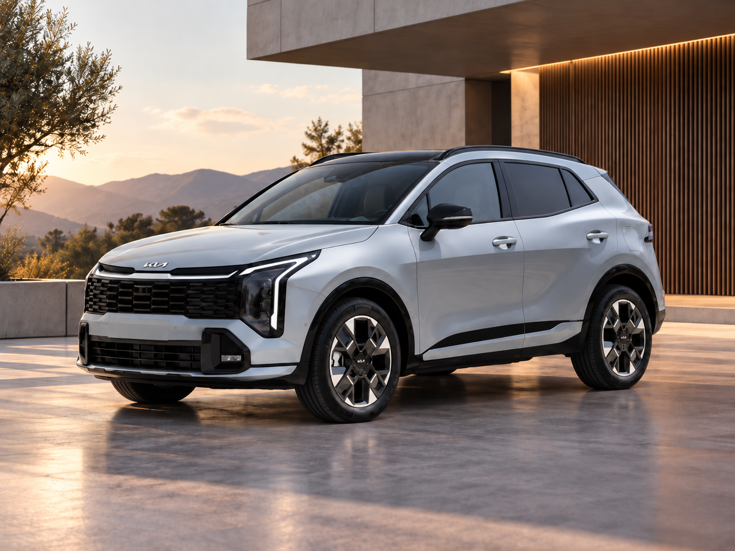 Kia Sportage 2026 acabado Concept en vista tres cuartos delantera