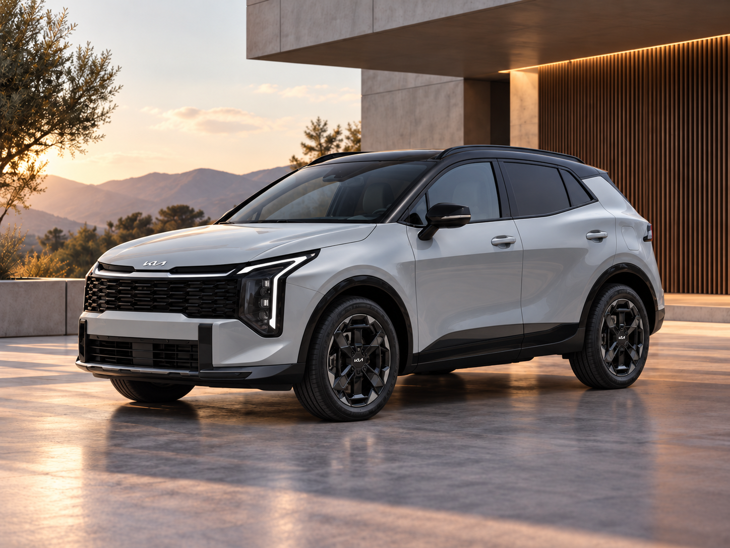 Kia Sportage 2026 acabado GT-Line en vista tres cuartos delantera