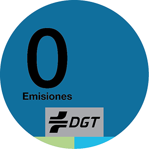 Etiqueta medioambiental 0 Emisiones de la DGT.